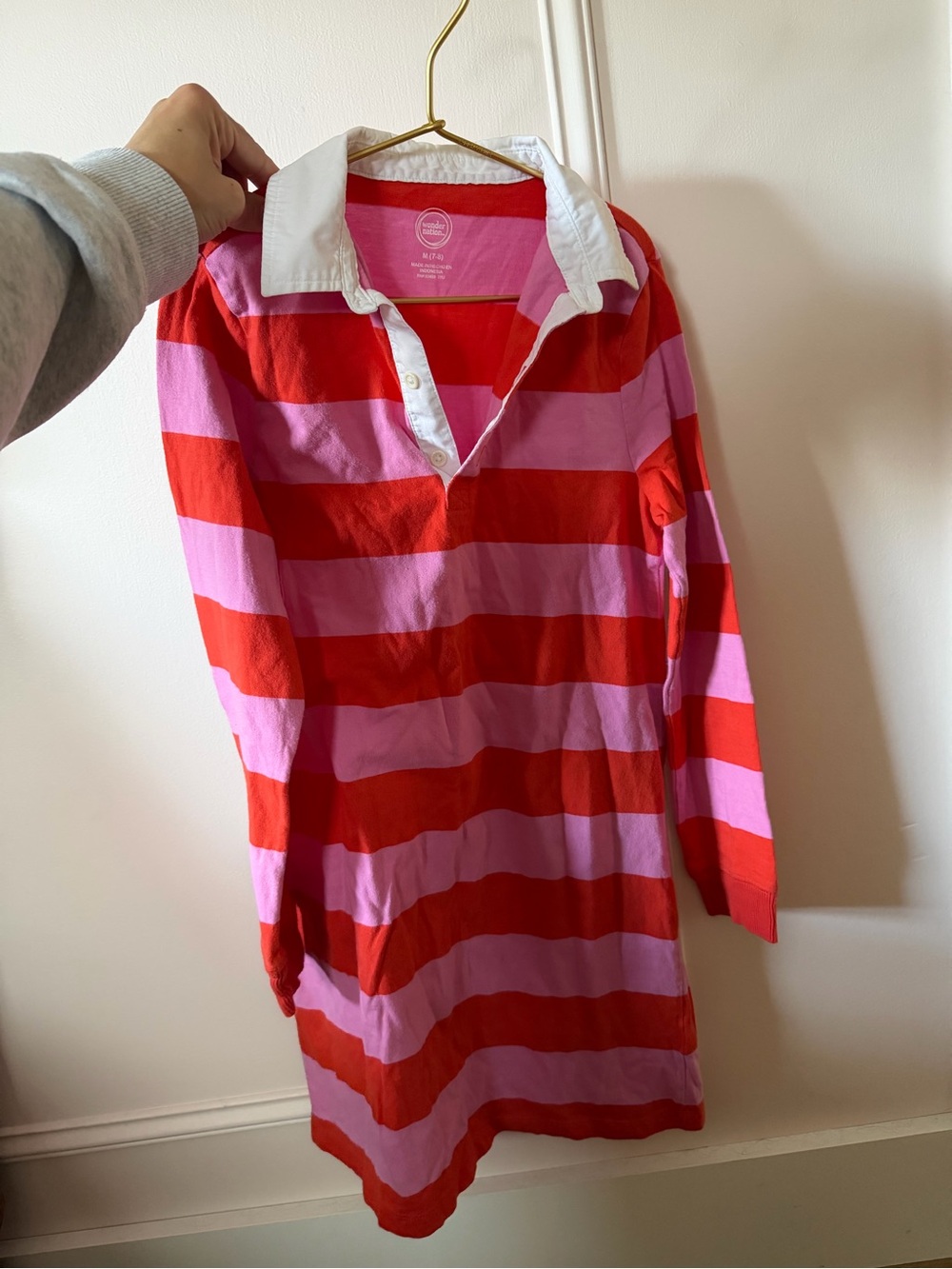 💫 3 for $20 !! girls rugby striped collared dress